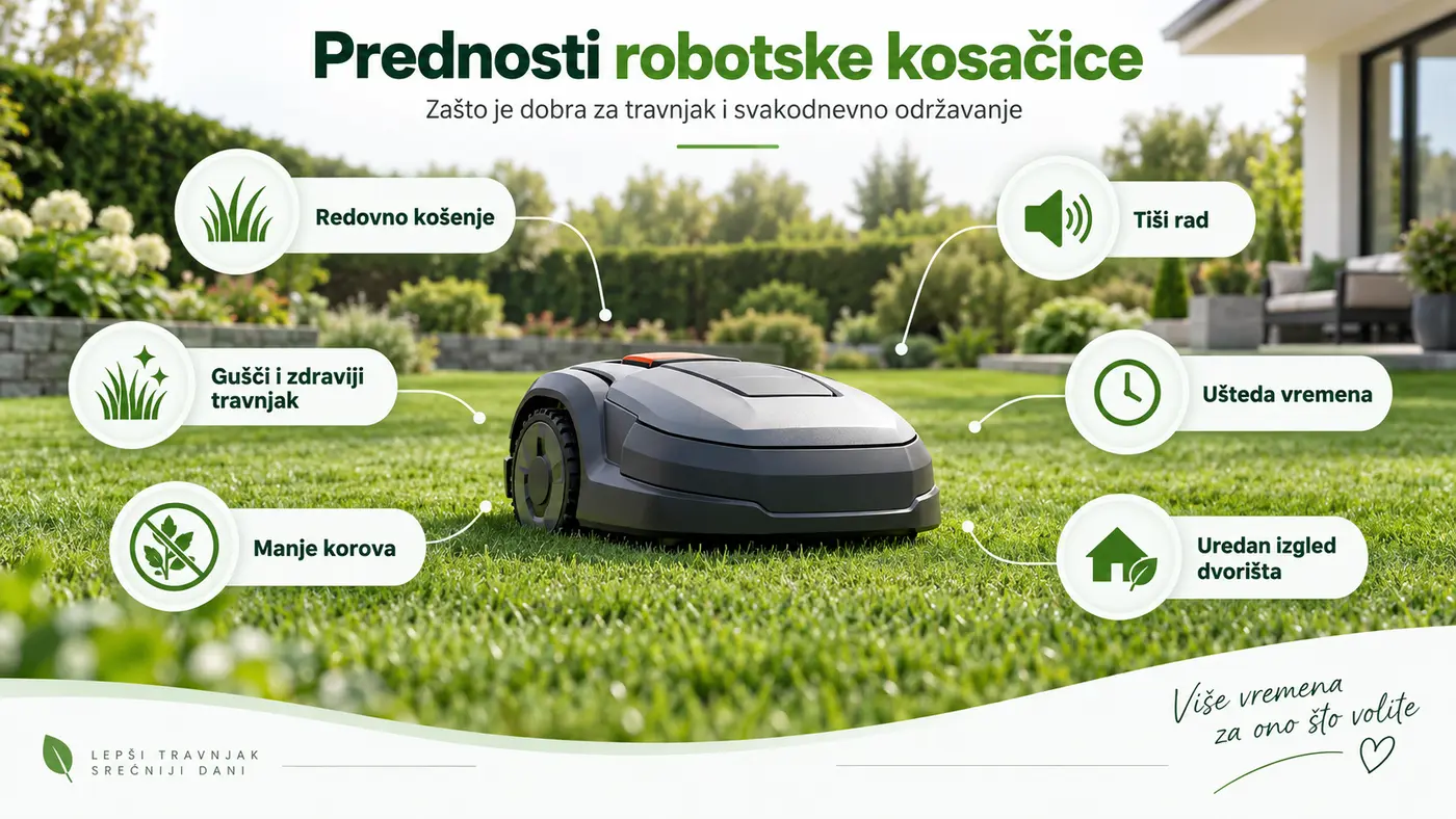 Prednosti robotske kosačice za redovno održavanje travnjaka